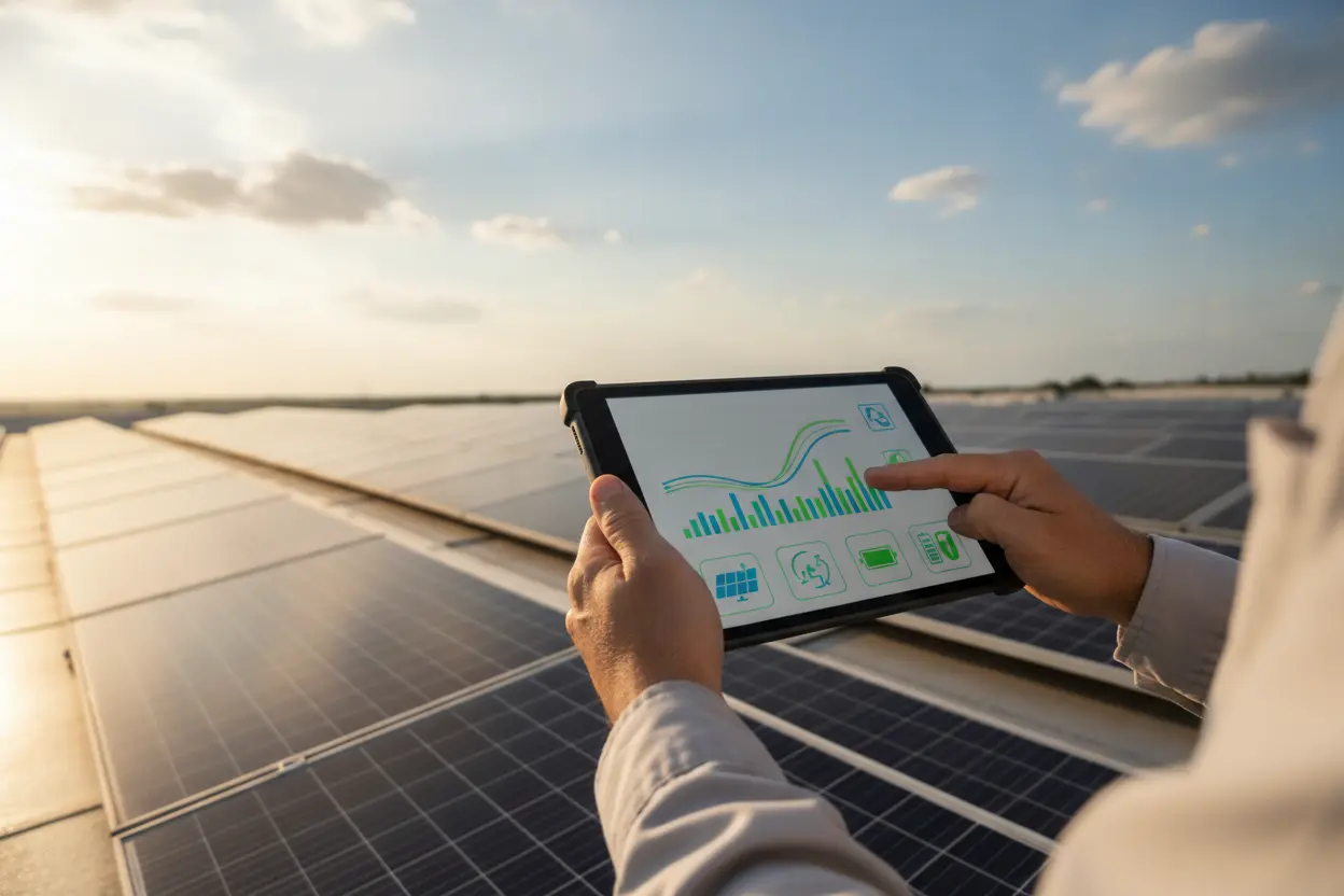 Painel de monitoramento de usinas solares